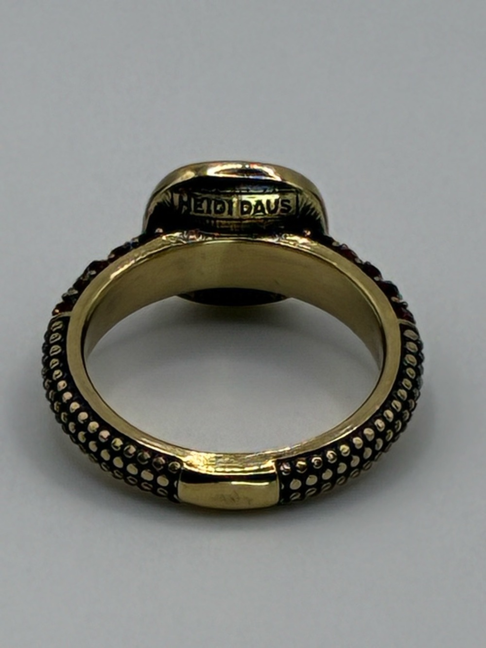Heidi Daus Smoky Topaz-Tone Crystal Statement Ring Size 8 - Picture 8 of 10